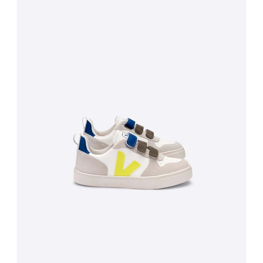 Kids\' Veja V-10 X BONTON Sneakers White/Blue | SG 843WNB